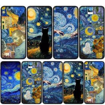 Чехол для iPhone 16 15 14 Xiaomi Redmi Note 13 12 11 Pro Max X 10 8 9 XR Samsung Galaxy S24 S23 A05 OPPO Huawei Starry Night Van Gogh Art Phone Case for iPhone 15 Pro болюс