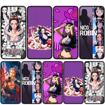 Чехол для iPhone 16 15 14 Xiaomi Redmi Note 13 12 11 Pro Max X 10 8 9 XR Samsung Galaxy S24 S23 A05 OPPO Huawei аниме One Piece Нико Робин телефон чехол for Huawei P30 Pro ceil