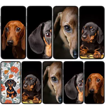 Чехол для iPhone 16 15 14 Xiaomi Redmi Note 13 12 11 Pro Max X 10 8 9 XR Samsung Galaxy S24 S23 A15 13C 12COPPO Huawei Dachshund Dog Cuye Phone Case for Samsung Galaxy S10 Lite ceil