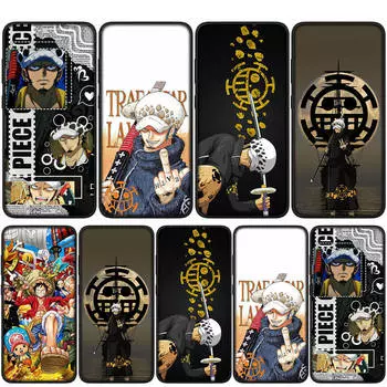 Чехол для iPhone 16 15 14 Xiaomi Redmi Note 13 12 11 Pro Max X 10 8 9 XR Samsung Galaxy S24 S23 7 OPPO Huawei One Piece Luffy Trafalgar Law Phone Case for Samsung Galaxy A30S экрю
