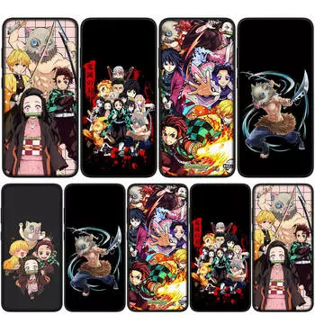 Чехол для iPhone 16 15 14 Xiaomi Redmi Note 13 12 11 Pro Max X 8 9 XR Samsung Galaxy S24 S23 OPPO Huawei Demon Slayer аниме Nezuko Tanjirou чехол для телефона for Redmi Note 13 4G экрю
