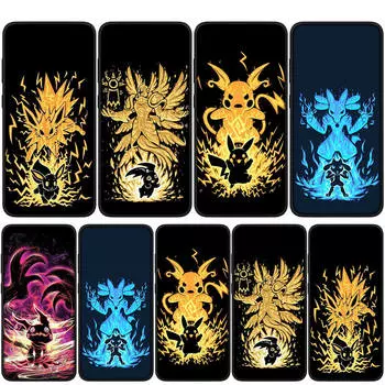 Чехол для iPhone 16 15 14 Xiaomi Redmi Note 13 12 11 Pro Max X 10 8 9 XR Samsung Galaxy S24 S23 A15 13C OPPO Huawei Lovely Pokemon Pikachu Phone Case for iPhone X аэро