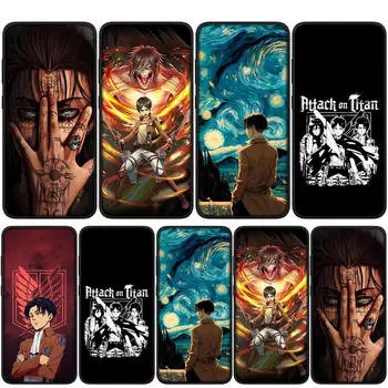 Чехол для iPhone 16 15 14 Xiaomi Redmi Note 13 12 11 Pro Max X 10 9 XR Samsung Galaxy S24 S23 OPPO Huawei Eren Jaeger Attack on titan Levi Phone Case for Samsung Galaxy Note 8 болюс
