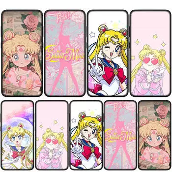 Чехол для iPhone 16 15 14 Xiaomi Redmi Note 13 12 11 Pro Max X 10 8 9 XR Samsung Galaxy S24 S23 A15 13COPPO Huawei Sailor Anime Moon милый чехол для телефона for OPPO A54 4G ceil