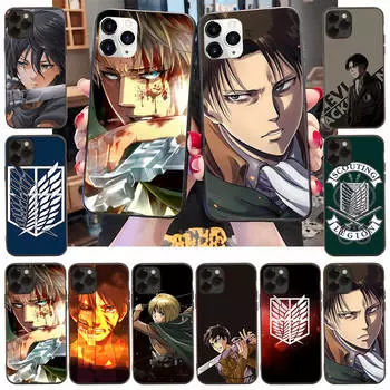 Чехол для iPhone 16 15 Plus 14 13 12 11 Pro 8 7 6S 6 SE 5S X XR XS Max Realme C30 C33 C31 9I Black Sofe Cover WI76 Attack on Titan iPhone 16 коричневато-жёлтый