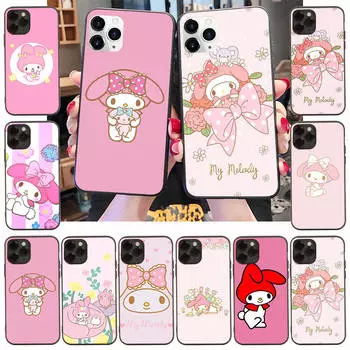 Чехол для iPhone 16 15 Plus 14 13 12 11 Pro 8 7 6S 6 SE 5S X XR XS Max Realme C30 C33 C31 9I Black Sofe Cover LI27 Cute My Melody iPhone 12 бездна