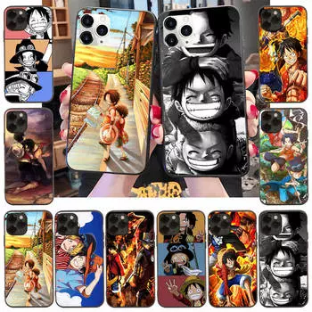 Чехол для iPhone 16 15 Plus 14 13 12 11 Pro 8 7 6S 6 SE 5S X XR XS Max Realme C30 C33 C31 9I Black Sofe Cover WI48 One Piece Brother iPhone 12 Mini серый