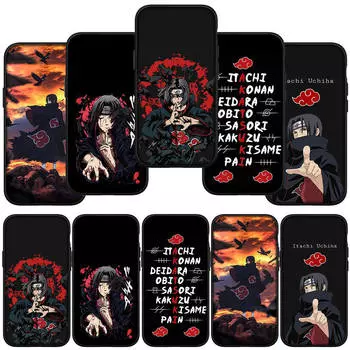 Чехол для iPhone 16 15 X XR Samsung Galaxy S24 S23 Xiaomi Redmi Note 13 12 11 Pro Max 9 14 Plus Huawei OPPO Anime Itachi Uchiha Naruto Akatsuki for Xiaomi Poco X3 Pro аэро