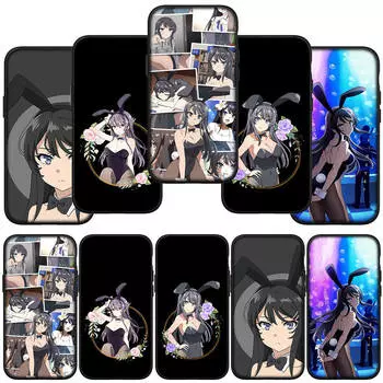 Чехол для iPhone 16 15 X XR Samsung Galaxy S24 S23 A16 Xiaomi Redmi Note 13 12 11 Pro Max 9 14 Plus Huawei OPPO Bunny Girl Senpai Mai Sakurajima for Redmi Note 12 Pro 4G аэро