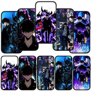 Чехол для iPhone 16 15 Xiaomi Redmi Note 13 12 11 Pro Max X 9 14 Plus XR Samsung Galaxy A15 S24 S23 Huawei OPPO Solo Leveling Sung Jinwoo Arise for Redmi Note 9S болюс