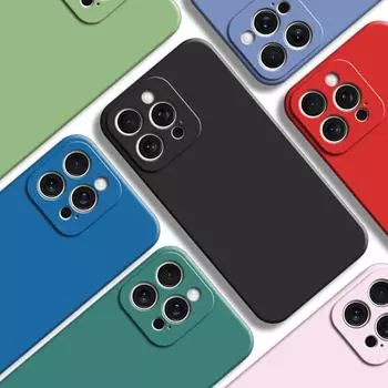 Чехол для iPhone 16 Pro Чехол для iPhone 16 Pro Оригинальный жидкий силиконовый резиновый противоударный бампер для iPhone 16 Pro Max Plus For iPhone 16 Pro чёрный