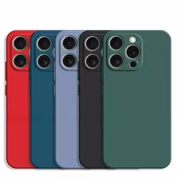 Чехол для iPhone 16 Pro, чехол для iPhone 16 Plus, чехол для iPhone 16 Pro Max, противоударный жидкий силиконовый чехол для телефона, защитный чехол для iPhone 16 Pro For iPhone 16 чёрный