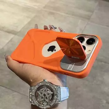 Чехол для iPhone 16 Pro Max с кронштейном для объектива, совместимый с Apple 15, защитный чехол Skin-Feel Solid Color Full-Cover iPhone15