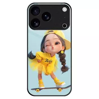 Чехол для iPhone 17 Pro Max, противоударный, ПК, ТПУ, закаленное стекло, печать с рисунком, задняя крышка для телефона B0191