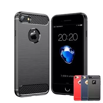 Чехол для iPhone 7 Чехол для iPhone 7 Противоударный оригинальный TPU Роскошный силиконовый матовый резиновый защитный чехол для телефона для iPhone 7 For iPhone 7 чёрный