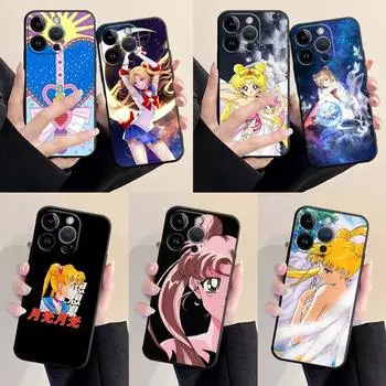 Чехол для iPhone 8 SE 12 Mini 7 11 XR 6s XS X 13 Pro Max 14 Plus XS Max 13Mini 14 Pro Max 6 S-Sailors Moons Мягкий чехол из ТПУ