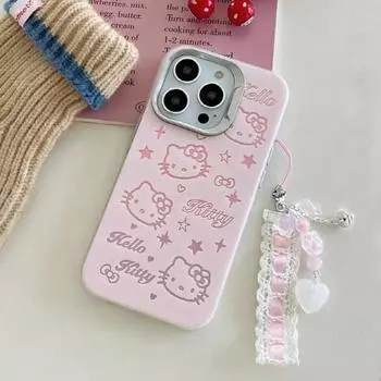 Чехол для iPhone Apple Days Hello Light Pink Kitty Scratch, популярный персонаж в Корее