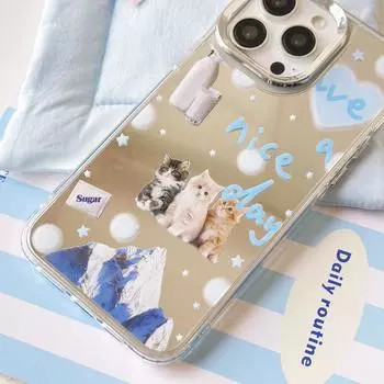 Чехол для iPhone от Zhitai Apple: 16, 15 Pro, 14 Pro Max, 13, 12 — Зеркальный дизайн 3 в 1 15 Pro Max