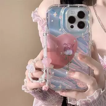 Чехол для iPhone от Zhitai Apple: Совместимо с iPhone 11, 12, 13 и 14 Pro Max; Включает браслет и антибликовую пленку iPhone X/XS