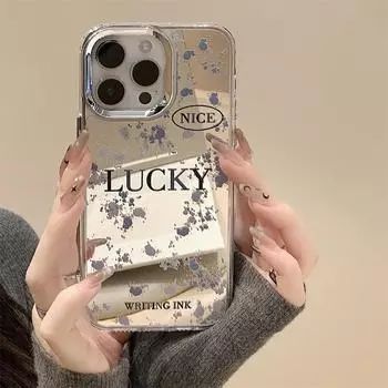 Чехол для iPhone от Zhitai Apple: Совместимо с 12/13Pro/14/15Pro Max — силикон, конструкция 3 в 1, зеркальная отделка