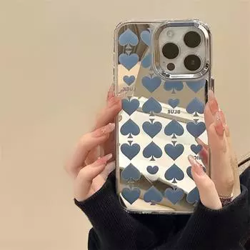 Чехол для iPhone от Zhitai Apple: Зеркальный чехол 3 в 1 для iPhone 13, 14 Pro, 15 Pro, 7, 8 - Уникальный дизайн