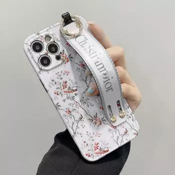 Чехол для iPhone с цветочной ветвью и ремешком на запястье: Совместимо с iPhone 11/12/13/14/15 Pro и Pro Max iPhone 13