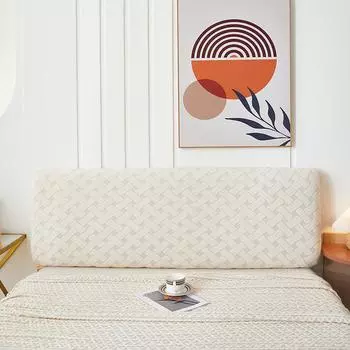 Чехол для изголовья кровати Full Queen Cal King Stretch Soft Bed Headboard Slipcover Stretch Solid Color Purproof Protector Cover Washable for Bed Bedroom Decor L120cmXH50-60cm
