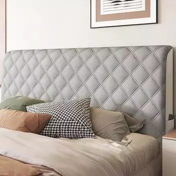 Чехол для изголовья кровати из плотного бархата, стеганый чехол для изголовья кровати серого цвета, пылезащитный защитный чехол для спинки кровати 1.2