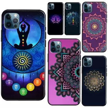 Чехол для йоги Mandala Chakra для iPhone 13 11 14 Pro Max 12 mini, полное покрытие для iPhone XR XS Max X 7 8 Plus SE 2020 iPhone 6 6s