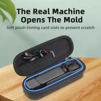Чехол для камеры для видеоблога для DJI OSMO POCKET 3, противоударная молния, портативная дорожная сумка для хранения с твердым корпусом, защитная коробка, аксессуары для видеокамеры чёрный
