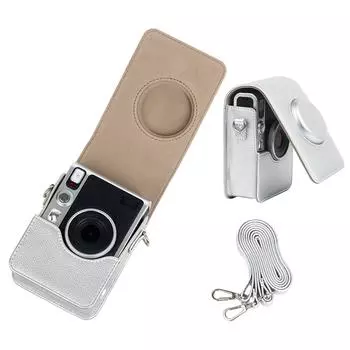 Чехол для камеры EVO PU Bag Lightweight и сумка через плечо для камеры с регулируемым ремешком и кожаным держателем белый