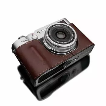 Чехол для камеры GARIZ FUJIFILM X100V из натуральной кожи коричневого цвета HG-X100VBR