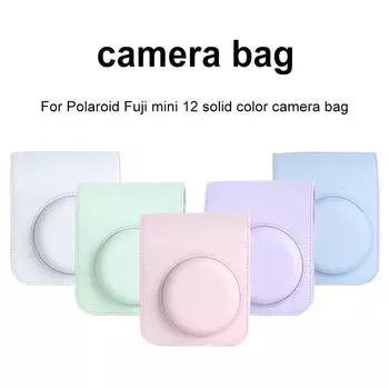 Чехол для камеры Instax Mini 12 из искусственной кожи, мягкий силиконовый чехол для пленочной камеры Fujifilm, сумка с плечевым ремнем