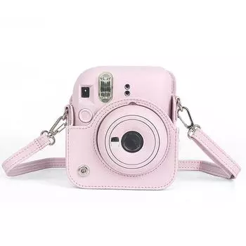 Чехол для камеры Instax Mini 12, мягкий защитный чехол из искусственной кожи, дорожная сумка для пленочной камеры Fujifilm, сумка с плечевым ремнем светло-зеленый