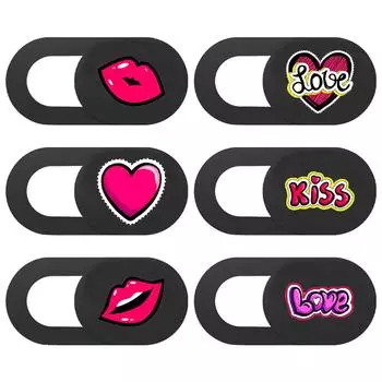 Чехол для камеры ноутбука Slide Cute Love, чехол для веб-камеры Slide, чехол для камеры телефона, ультратонкий чехол для камеры компьютера Slide Blocker Slide 3Pcs A