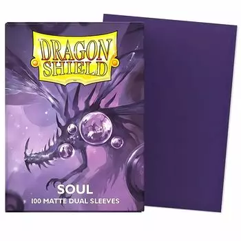 Чехол для карт Dragon Shield, двойной коврик, стандартный размер, задняя часть, 100 шт., антипрозрачный (Душа)