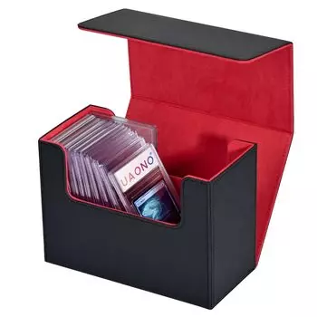 Чехол для карт оценки UAONO PSA BGS вмещает около 30 карт из искусственной кожи с магнитным загрузчиком, совместимый с торговыми и различными карточными играми, черный