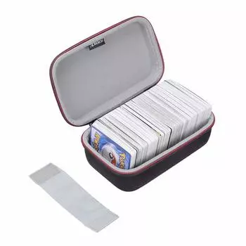 Чехол для карт Pokemon Чехол для хранения карточной игры RLSOCO Pokemon Trading Совместим с Duel Masters Duel Weiss Eevee Карта Dragon Ball Может хранить 400 карт чёрный