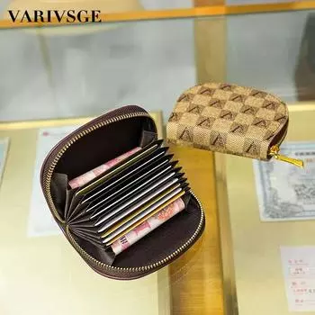 Чехол для карт с V-образным узором, высококачественный многофункциональный кошелек для монет, держатель для кредитных карт для женщин