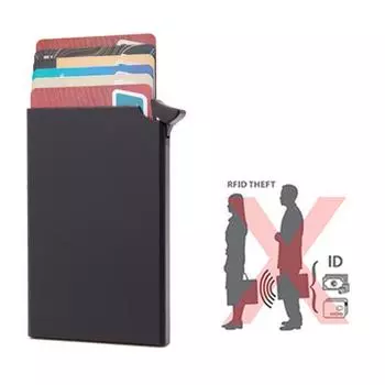 Чехол для карточек, легко брать с собой, однотонное хранилище для карточек чёрный