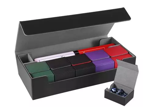 Чехол для карточек с верхней загрузкой, держатель для игральных костей Prema Magnet, чехол из искусственной кожи, совместимый с Duema, различные карточные игры «Yu-Gi-Oh! КОРОБКА (черный