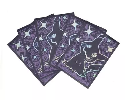 Чехол для карты покемонов Shiny Mimikyu Paldeen Fates 65 штук чёрный