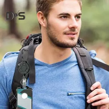 Чехол для карты, прочный, выдвижной, катушка для бейджа, держатель для удостоверения личности с не теряющимся шнурком, выдвижной, карабин для ключей, жесткий чехол для карты A