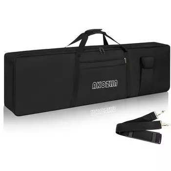 Чехол для клавиатуры AKOZLIN 88 клавиш, сумка для клавиатуры, чехол для электронного пианино с регулируемым ремнем и карманом, противоударная многофункциональная сумка из ткани Оксфорд 600D