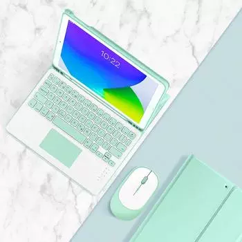 Чехол для клавиатуры iPad для iPad Pro 11 Air 5 Air 4, чехол для iPad 9-го поколения, чехол Funda 10,2 Air 2 с волшебной клавиатурой Korean 11 inch небесно-голубой