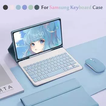 Чехол для клавиатуры Samsung Galaxy Tab для S6 Lite 10,4 дюйма S7 11 дюймов S8 11 дюймов S7 Plus S7 FE S8 Plus 12,4 дюйма A8 10,5 дюйма A7 10,4 дюйма, чехол для планшета Tab S7 S8 11