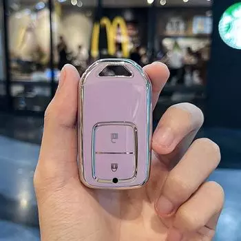 Чехол для ключа автомобиля из ТПУ с 2 кнопками для Honda Fit Lucky Vezel City Civic Jazz BRV BR-V HRV HR-V Shuttle Gp8 19CRV Jade Fit Freed Odyssey 2017, защита Key Case белый