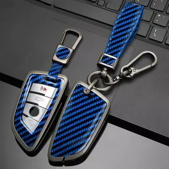 Чехол для ключа автомобиля из углеродного волокна из цинкового сплава для BMW X1 X3 X4 X5 F15 X6 F16 G30 7 серии G11 F48 F39 520 525 f30 118i 218i 320i