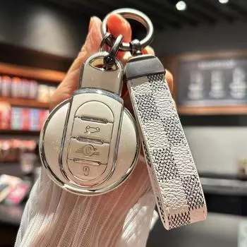 Чехол для ключа BMW Mini для Cooper, Countryman, Clubman - F54, женский, специальная пряжка-ракушка single shell белый