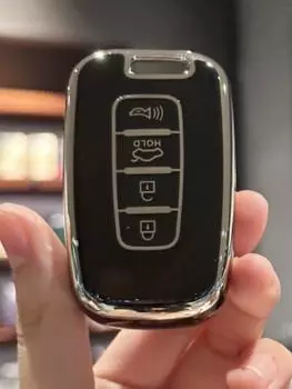 Чехол для ключа-брелока для Hyundai IX35 Elantra Sonata 8 9 Kia Sportage K5 K2 Sorento Optima Forte 2011-2016 чёрный